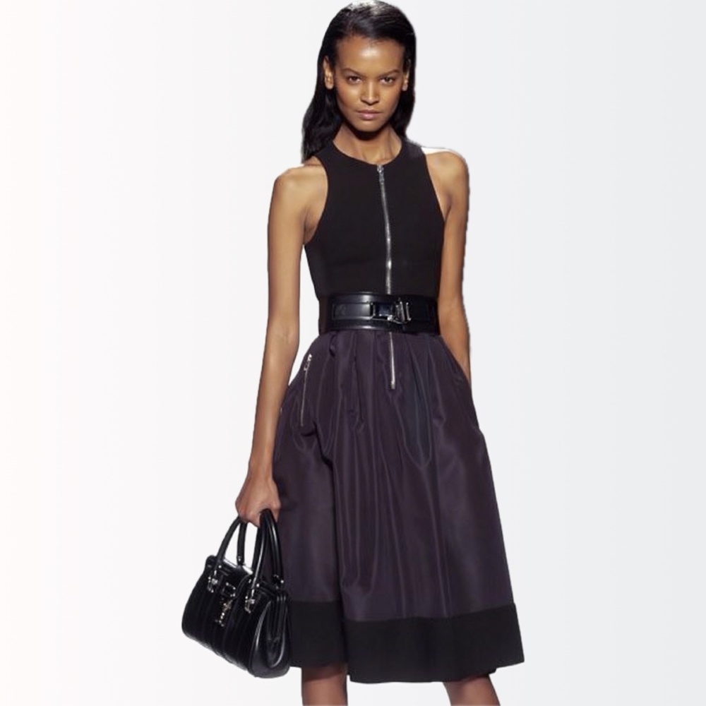 Michael Kors Collection $2490 Runway & Ads Wool & Silk Taffeta Party Dress 2-4